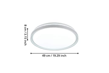 Taklampe Eglo Seluci Hvit, Klar - Hvit - Belysning - Innendørsbelysning & Lamper - Taklampe - Takplafond