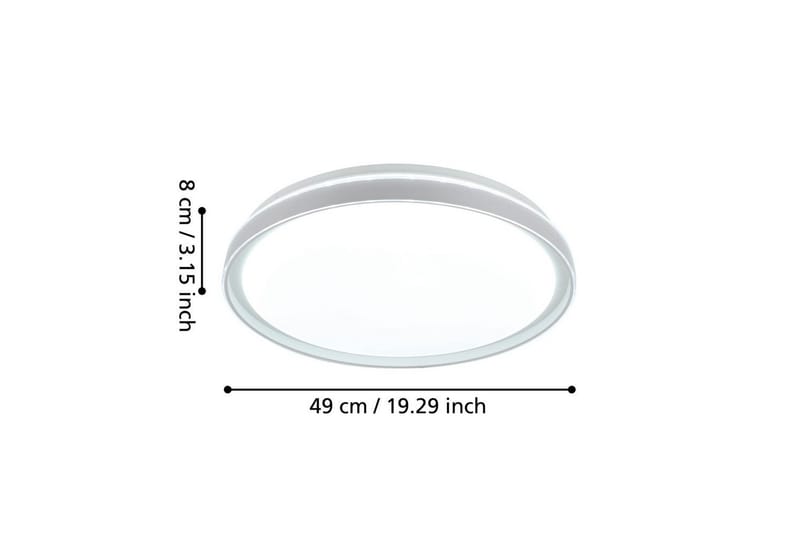 Taklampe Eglo Seluci Hvit, Klar - Hvit - Belysning - Innendørsbelysning & Lamper - Taklampe - Takplafond