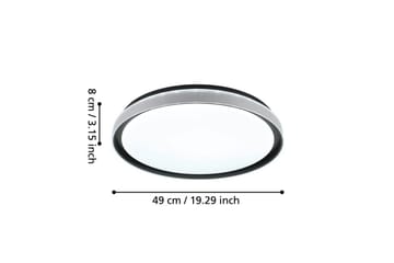 Taklampe Eglo Seluci Svart Hvit, Klar - Svart/Hvit - Belysning - Innendørsbelysning & Lamper - Taklampe - Takplafond