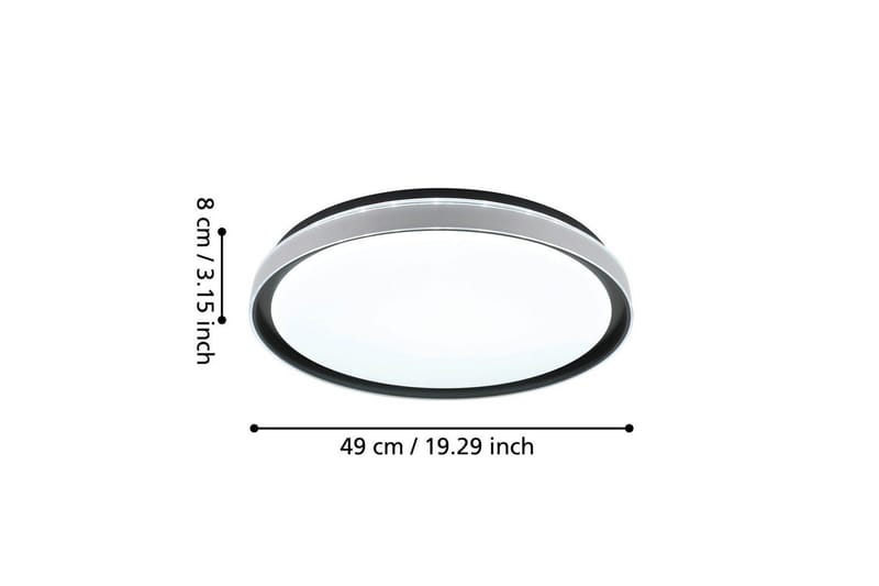 Taklampe Eglo Seluci Svart Hvit, Klar - Svart/Hvit - Belysning - Innendørsbelysning & Lamper - Taklampe - Takplafond