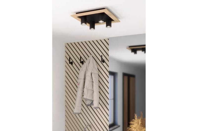 Taklampe Eglo Valcasotto 1 - Svart/Brun - Belysning - Innendørsbelysning & Lamper - Lamper gang