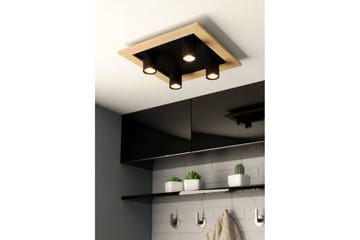 Taklampe Eglo Valcasotto 1 - Svart/Brun - Belysning - Innendørsbelysning & Lamper - Lamper gang