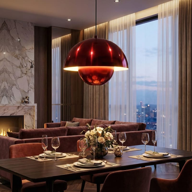 Eylul pendellampe - Rød - Belysning - Innendørsbelysning & Lamper - Taklampe - Krystallkrone & takkrone