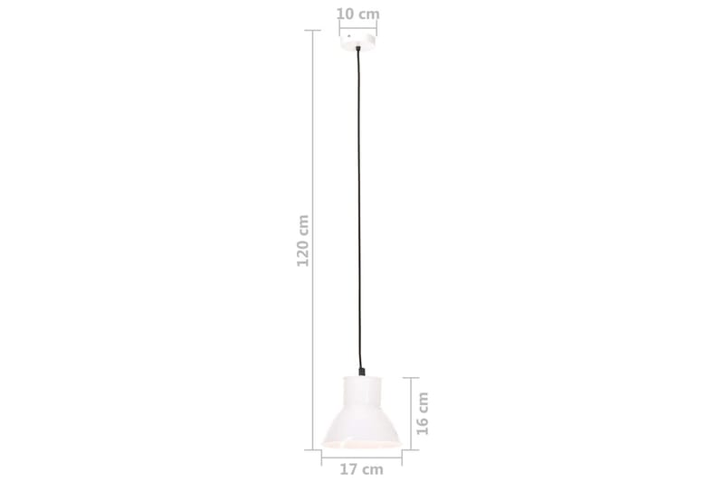 Hengelampe 25 W hvit rund 17 cm E27 - Hvit - Kjøkkenlampe & taklampe kjøkken - Vinduslampe - Taklampe soverom - Pendellamper & Hengelamper - Lamper gang - Taklampe stue - Vinduslampe hengende - Taklampe