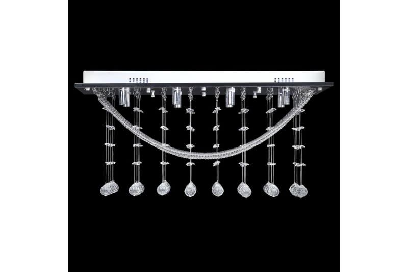 Hvit taklampe med glitrende glasskrystalperler 8 x G9 29 cm - Sølv - Krystallkrone & takkrone - Lamper gang - Taklampe Hvit taklampe med glitrende glasskrystalperler 8 x G9 29 cm - Sølv - Krystallkrone & takkrone - Lamper gang - Taklampe