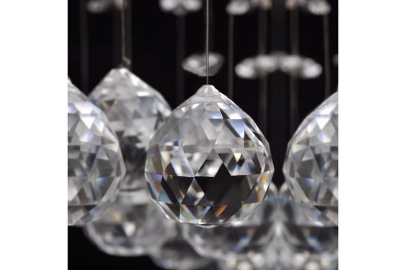 Hvit taklampe med glitrende glasskrystalperler 8 x G9 29 cm - Sølv - Krystallkrone & takkrone - Lamper gang - Taklampe Hvit taklampe med glitrende glasskrystalperler 8 x G9 29 cm - Sølv - Krystallkrone & takkrone - Lamper gang - Taklampe