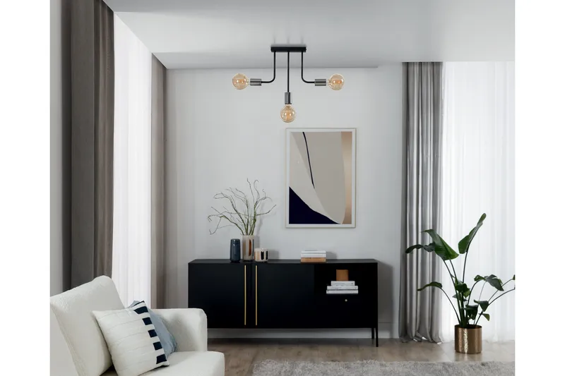 Indigeo Lysekrone 42 cm - Svart - Belysning - Innendørsbelysning & Lamper - Taklampe - Krystallkrone & takkrone