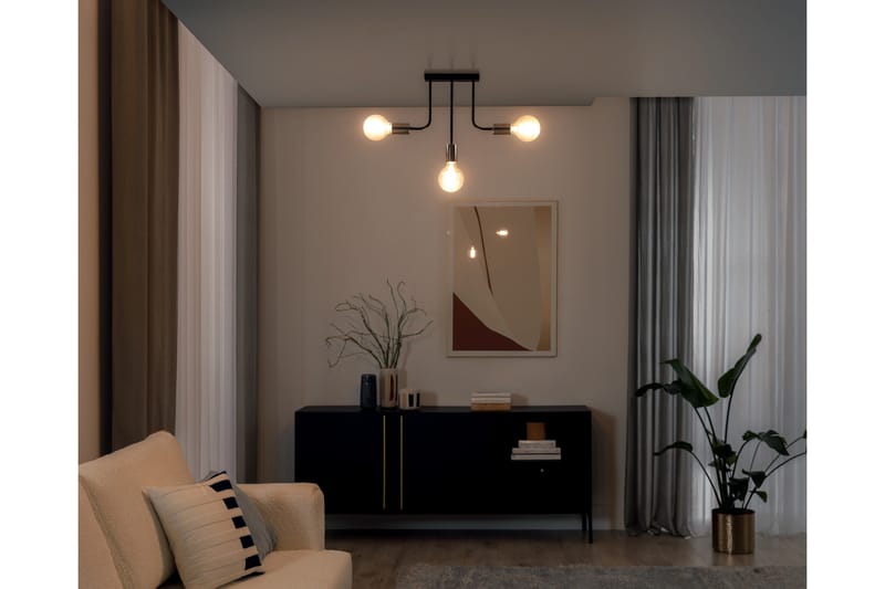 Indigeo Lysekrone 42 cm - Svart - Belysning - Innendørsbelysning & Lamper - Taklampe - Krystallkrone & takkrone