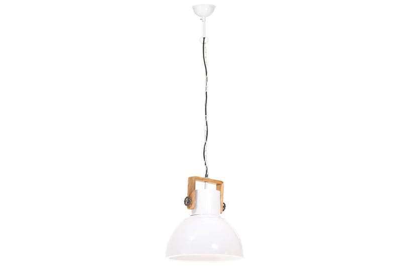 Industriell hengelampe 25 W hvit rund 40 cm E27 - Hvit - Kjøkkenlampe & taklampe kjøkken - Vinduslampe - Taklampe soverom - Pendellamper & Hengelamper - Lamper gang - Taklampe stue - Vinduslampe hengende - Taklampe