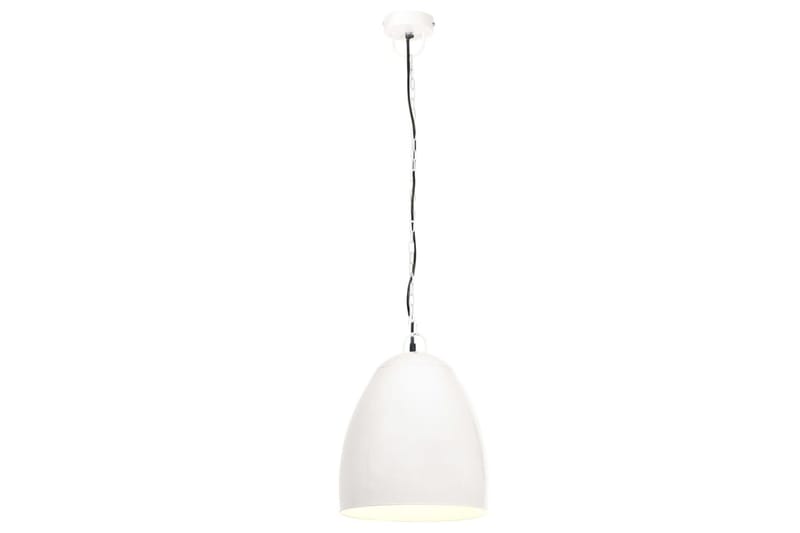 Industriell hengelampe 25 W hvit rund 42 cm E27 - Hvit - Kjøkkenlampe & taklampe kjøkken - Vinduslampe - Taklampe soverom - Pendellamper & Hengelamper - Lamper gang - Taklampe stue - Vinduslampe hengende - Taklampe