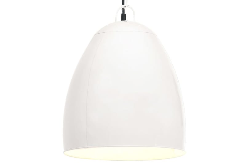 Industriell hengelampe 25 W hvit rund 42 cm E27 - Hvit - Kjøkkenlampe & taklampe kjøkken - Vinduslampe - Taklampe soverom - Pendellamper & Hengelamper - Lamper gang - Taklampe stue - Vinduslampe hengende - Taklampe