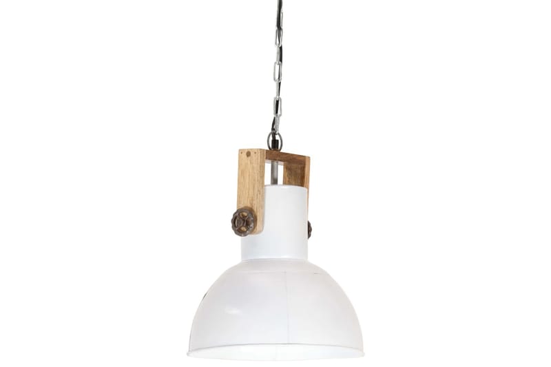 Industriell hengelampe 25 W hvit rund mangotre 32 cm E27 - Hvit - Kjøkkenlampe & taklampe kjøkken - Vinduslampe - Taklampe soverom - Pendellamper & Hengelamper - Lamper gang - Taklampe stue - Vinduslampe hengende - Taklampe