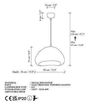 Kaolins pendellampe - Hvit - Belysning - Innendørsbelysning & Lamper - Taklampe - Krystallkrone & takkrone