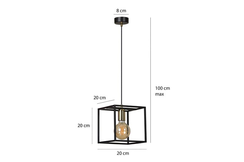 Karmen 1 pendel Svart - Scandinavian Choice - Taklampe soverom - Kjøkkenlampe & taklampe kjøkken - Lamper gang - Vinduslampe - Pendellamper & Hengelamper - Taklampe stue - Vinduslampe hengende - Taklampe