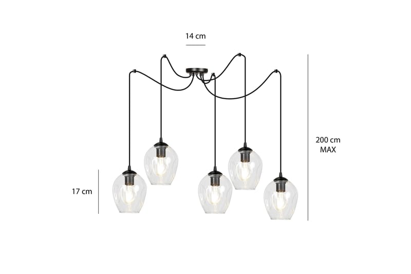 Level 5 pendel Transparent - Scandinavian Choice - Taklampe soverom - Kjøkkenlampe & taklampe kjøkken - Lamper gang - Vinduslampe - Pendellamper & Hengelamper - Taklampe stue - Vinduslampe hengende - Taklampe