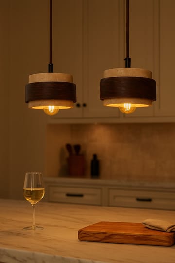 Loloura pendellampe - Beige Valnøtt - Belysning - Innendørsbelysning & Lamper - Taklampe - Krystallkrone & takkrone
