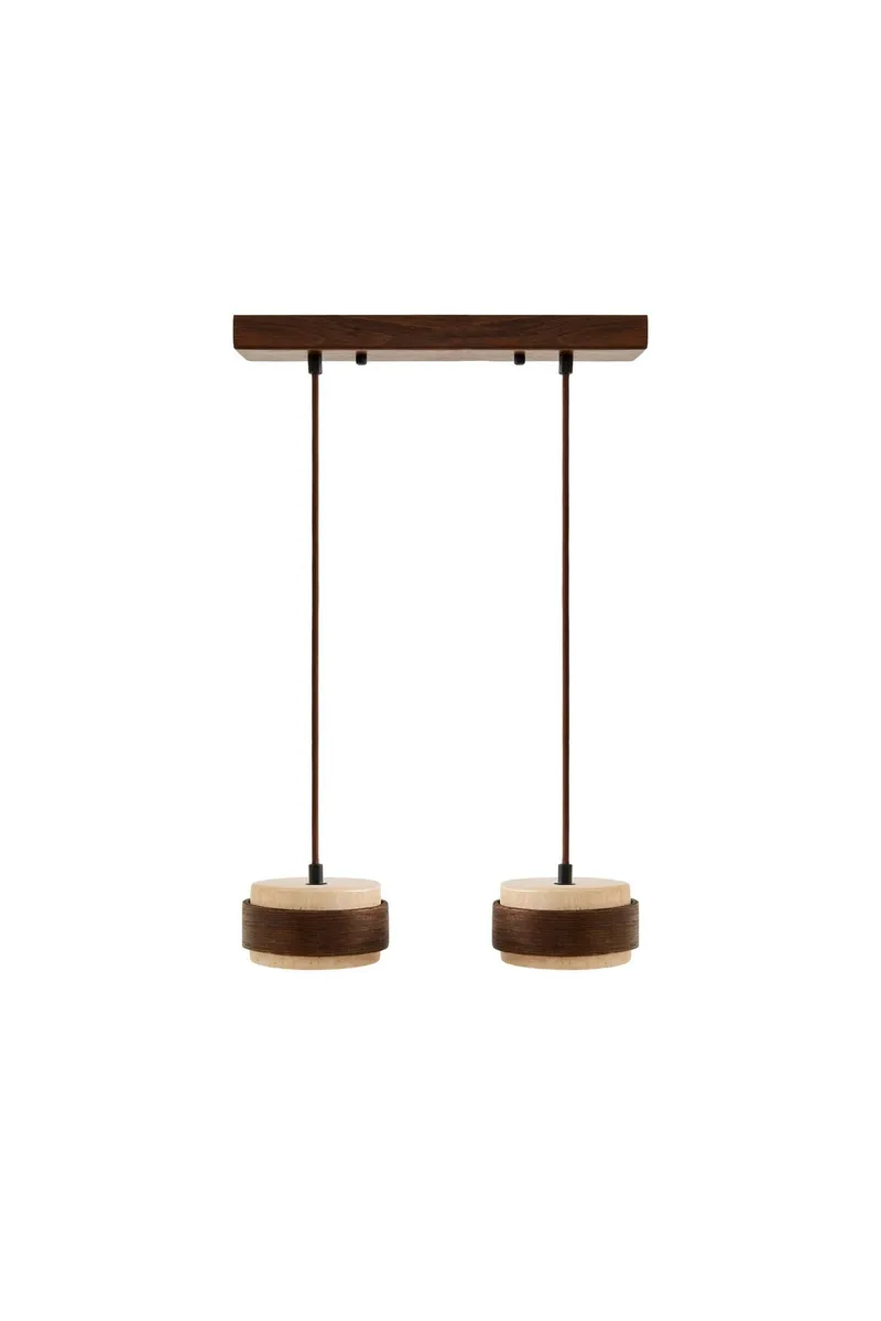 Loloura pendellampe, Beige Valnøtt