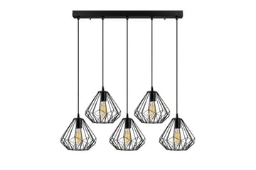 Lysekrone Almasi Five Svart - Svart - Belysning - Innendørsbelysning & Lamper - Taklampe - Kjøkkenlampe & taklampe kjøkken