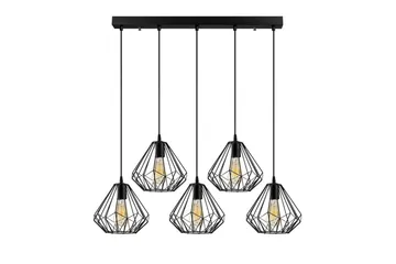 Lysekrone Almasi Five Svart - Svart - Belysning - Innendørsbelysning & Lamper - Taklampe - Kjøkkenlampe & taklampe kjøkken