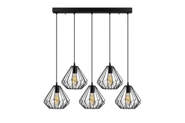 Lysekrone Almasi Five Svart - Svart - Belysning - Innendørsbelysning & Lamper - Taklampe - Kjøkkenlampe & taklampe kjøkken