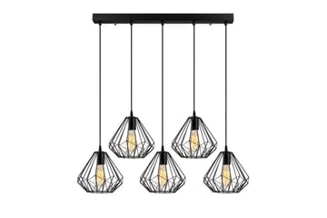 Lysekrone Almasi Five Svart - Svart - Belysning - Innendørsbelysning & Lamper - Taklampe - Kjøkkenlampe & taklampe kjøkken