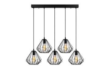 Lysekrone Almasi Five Svart - Svart - Belysning - Innendørsbelysning & Lamper - Taklampe - Kjøkkenlampe & taklampe kjøkken