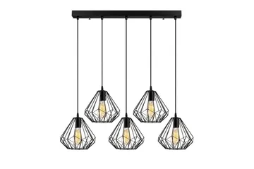 Lysekrone Almasi Five Svart - Svart - Belysning - Innendørsbelysning & Lamper - Taklampe - Kjøkkenlampe & taklampe kjøkken