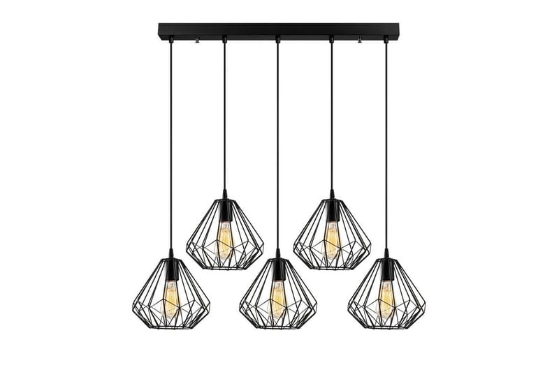Lysekrone Almasi Five Svart - Svart - Belysning - Innendørsbelysning & Lamper - Taklampe - Kjøkkenlampe & taklampe kjøkken