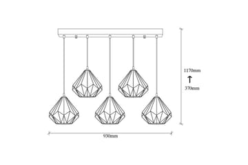 Lysekrone Almasi Five Svart - Svart - Belysning - Innendørsbelysning & Lamper - Taklampe - Kjøkkenlampe & taklampe kjøkken