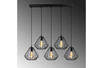 Lysekrone Almasi Five Svart - Svart - Belysning - Innendørsbelysning & Lamper - Taklampe - Kjøkkenlampe & taklampe kjøkken