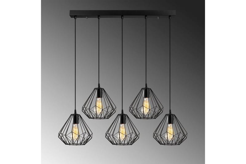 Lysekrone Almasi Five Svart - Svart - Belysning - Innendørsbelysning & Lamper - Taklampe - Kjøkkenlampe & taklampe kjøkken