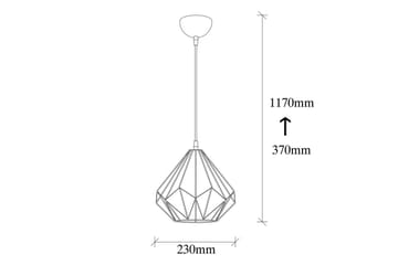 Lysekrone Almasi Single Svart - Svart - Belysning - Innendørsbelysning & Lamper - Taklampe - Kjøkkenlampe & taklampe kjøkken