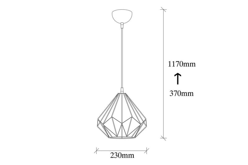 Lysekrone Almasi Single Svart - Svart - Belysning - Innendørsbelysning & Lamper - Taklampe - Kjøkkenlampe & taklampe kjøkken