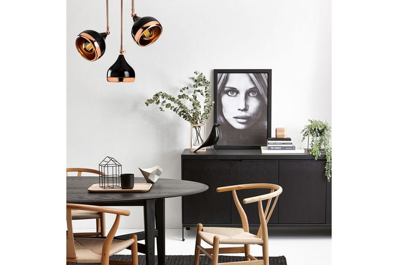 Lysekrone Beloulfield Svart / Kobber - Kobber/Svart - Belysning - Innendørsbelysning & Lamper - Taklampe - Kjøkkenlampe & taklampe kjøkken