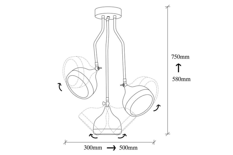 Lysekrone Beloulfield Svart / Kobber - Kobber/Svart - Belysning - Innendørsbelysning & Lamper - Taklampe - Kjøkkenlampe & taklampe kjøkken