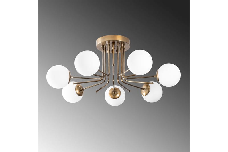 Lysekrone Bhika Masafumie Sju Gull / Hvit - Gull/Hvit - Belysning - Innendørsbelysning & Lamper - Taklampe - Takplafond