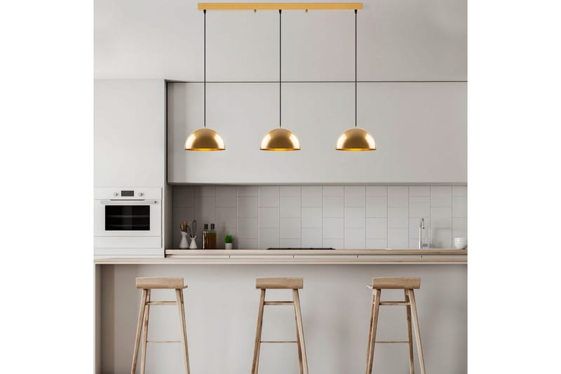 Lysekrone Brena Gull Tre Sokkel - 140 x 30 x 111 cm - Belysning - Innendørsbelysning & Lamper - Taklampe - Kjøkkenlampe & taklampe kjøkken