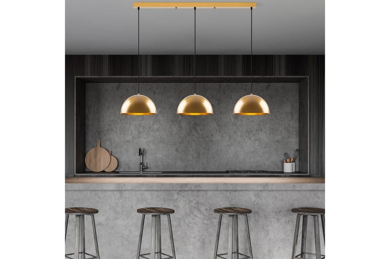 Lysekrone Brena Gull Tre Sokkel - 145 x 40 x 116 cm - Belysning - Innendørsbelysning & Lamper - Taklampe - Kjøkkenlampe & taklampe kjøkken