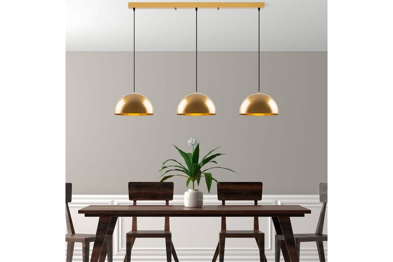 Lysekrone Brena Gull Tre Sokkel - 145 x 40 x 116 cm - Belysning - Innendørsbelysning & Lamper - Taklampe - Kjøkkenlampe & taklampe kjøkken