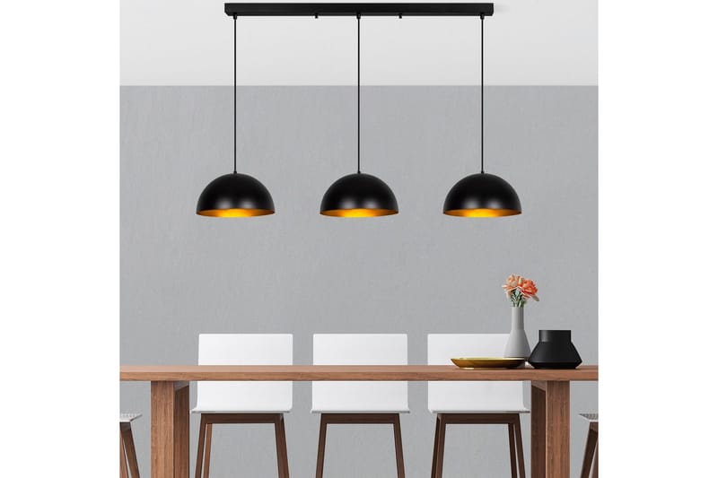 Lysekrone Brena Svart Tre Sokkel - 145 x 40 x 116 cm - Belysning - Innendørsbelysning & Lamper - Taklampe - Kjøkkenlampe & taklampe kjøkken