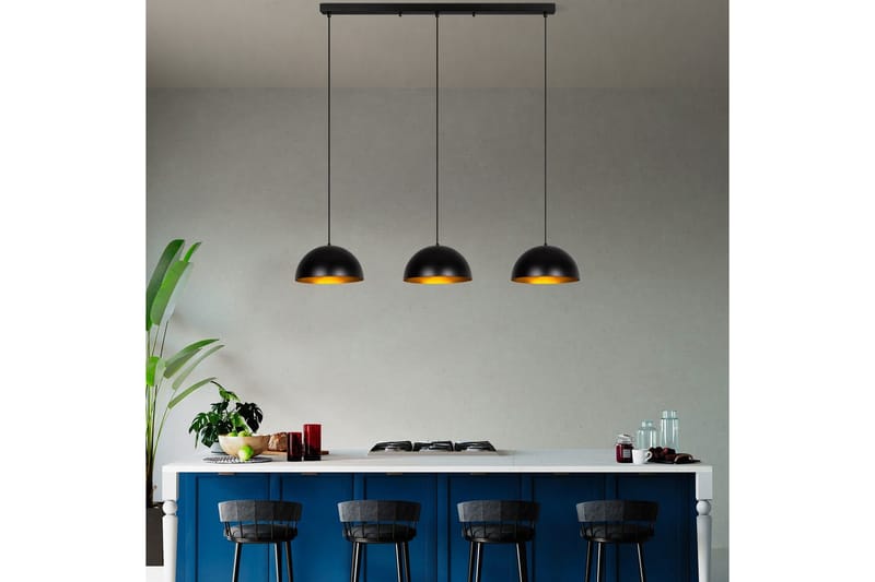 Lysekrone Brena Svart Tre Sokkel - 145 x 40 x 116 cm - Belysning - Innendørsbelysning & Lamper - Taklampe - Kjøkkenlampe & taklampe kjøkken
