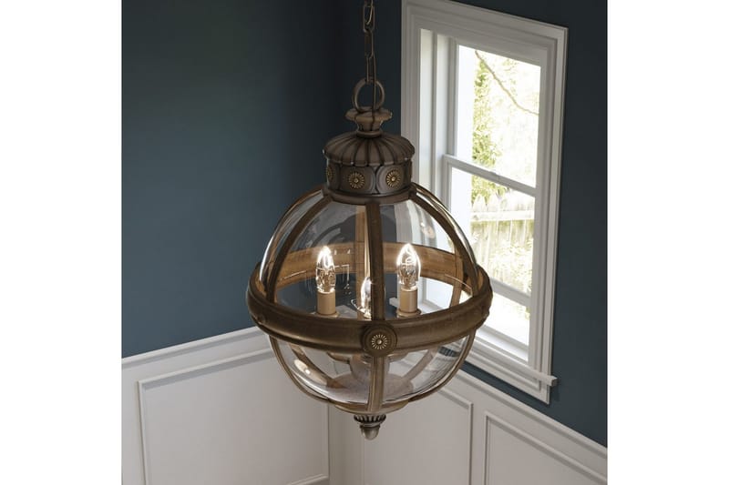 Lysekrone Feiss Adams Britisk bronse - Britisk bronse - Belysning - Innendørsbelysning & Lamper - Taklampe - Krystallkrone & takkrone