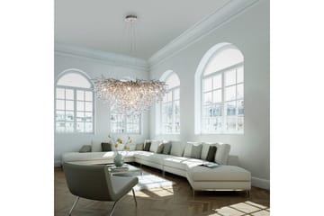 Lysekrone Icicle - 50x250x100 cm, Stål - Belysning - Innendørsbelysning & Lamper - Taklampe - Krystallkrone & takkrone