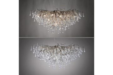 Lysekrone Icicle - 50x250x100 cm, Stål - Belysning - Innendørsbelysning & Lamper - Taklampe - Krystallkrone & takkrone
