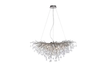 Lysekrone Icicle - 50x250x100 cm, Stål - Belysning - Innendørsbelysning & Lamper - Taklampe - Krystallkrone & takkrone
