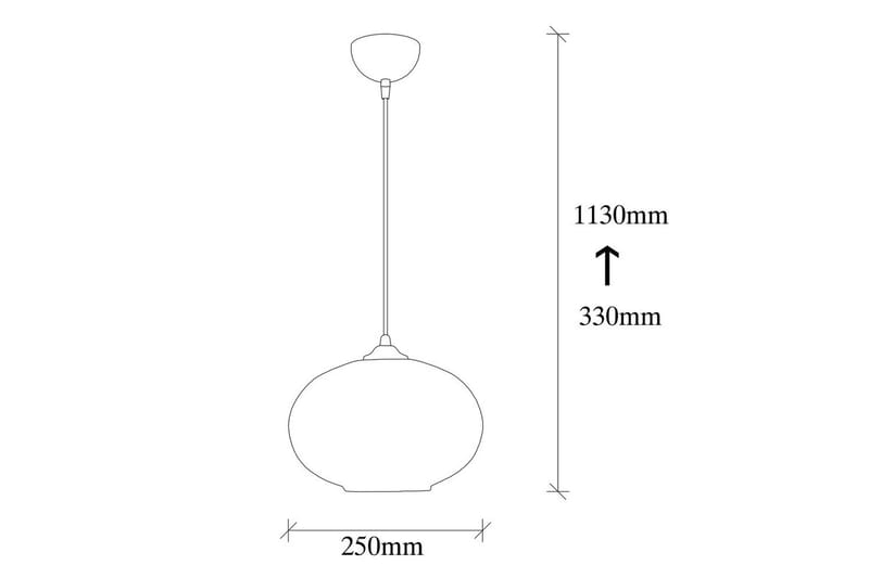 Lysekrone Jeba Enkel Svart / Honning - Svart - Belysning - Innendørsbelysning & Lamper - Taklampe - Kjøkkenlampe & taklampe kjøkken