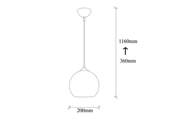 Lysekrone Jebax Enkel Svart / Honning - Svart - Belysning - Innendørsbelysning & Lamper - Taklampe - Kjøkkenlampe & taklampe kjøkken