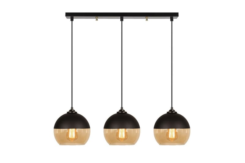 Lysekrone Jebax Tre Svart / Honning - Gull/Svart - Belysning - Innendørsbelysning & Lamper - Taklampe - Kjøkkenlampe & taklampe kjøkken