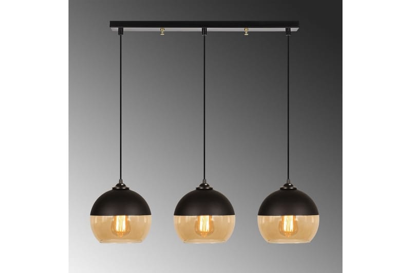 Lysekrone Jebax Tre Svart / Honning - Gull/Svart - Belysning - Innendørsbelysning & Lamper - Taklampe - Kjøkkenlampe & taklampe kjøkken