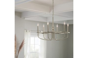 Lysekrone Kichler Capitol Hill 730x559 mm, Børstet nikkel - 730x559 mm, Børstet nikkel - Belysning - Innendørsbelysning & Lamper - Taklampe - Krystallkrone & takkrone